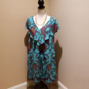Floral Patterned Blue Dress